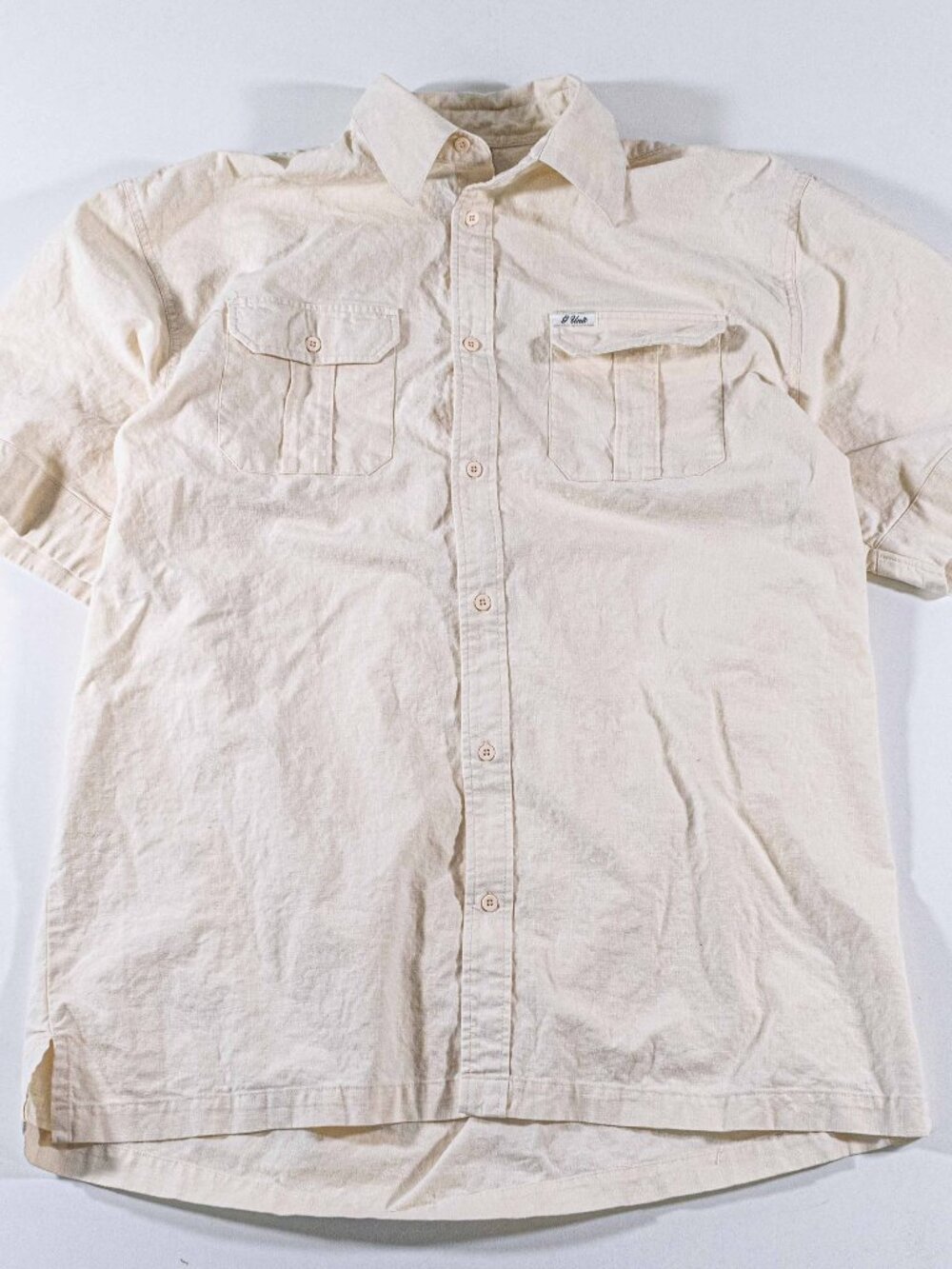 Vintage 2004 G-Unit Military Shirt XL Linen Blend Short Sleeve Y2K 50 Cent